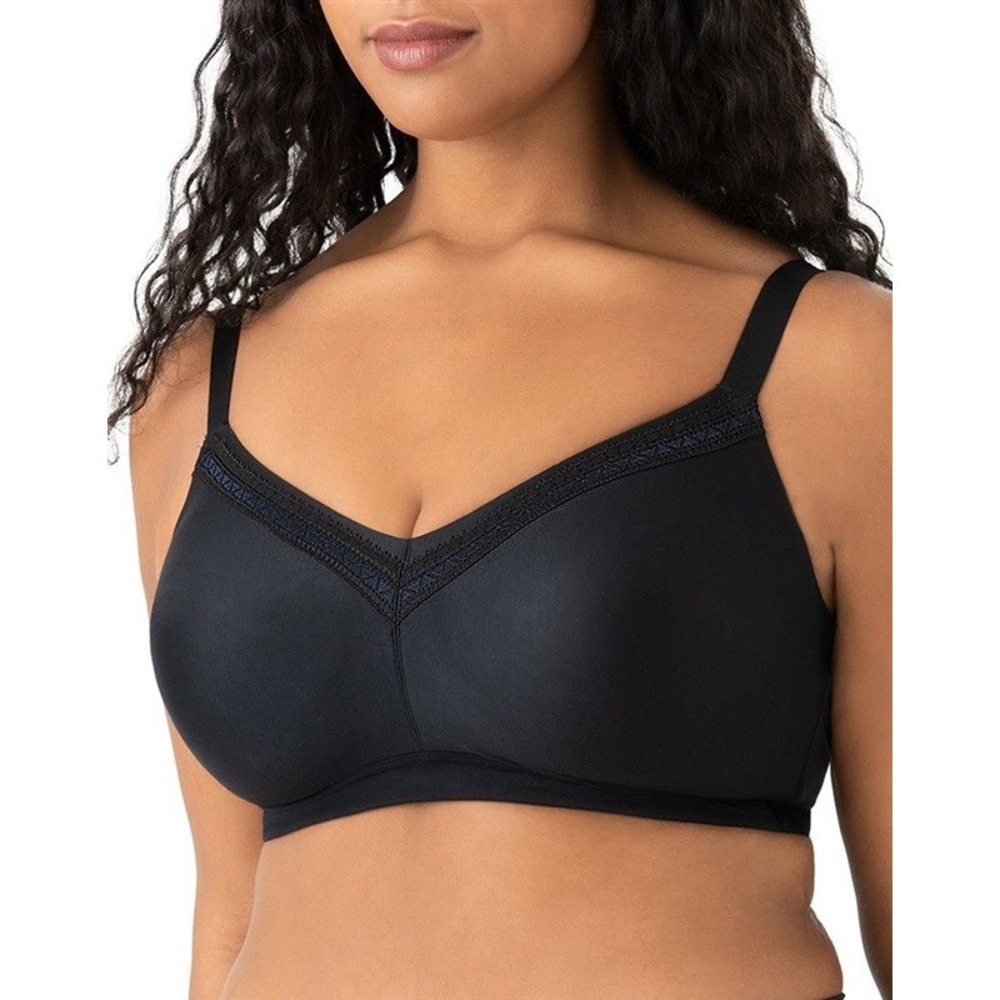 NWOT Wacoal 40DD Perfect Primer Wire Free Bra 852313 Black 132364